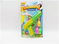 乒乓球槍配保齡球瓶 2色混裝 - 乒乓球槍 - 歐寶龍玩具