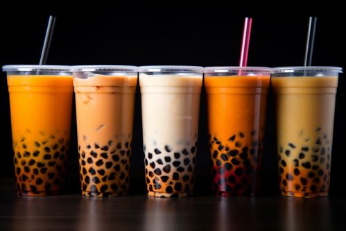 滋味濃郁的珍珠奶茶飲品攝影圖片 廣告素材 下載至來源處