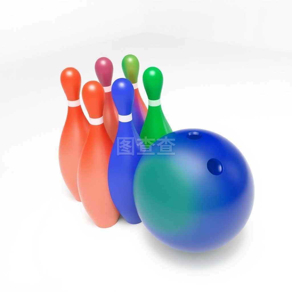 滑球和保齡球3d
